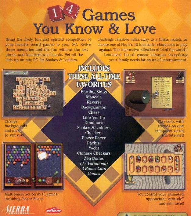 Hoyle Board Games 1998 PC CD 14 classic family game collection! dominoes yahtzee eBay