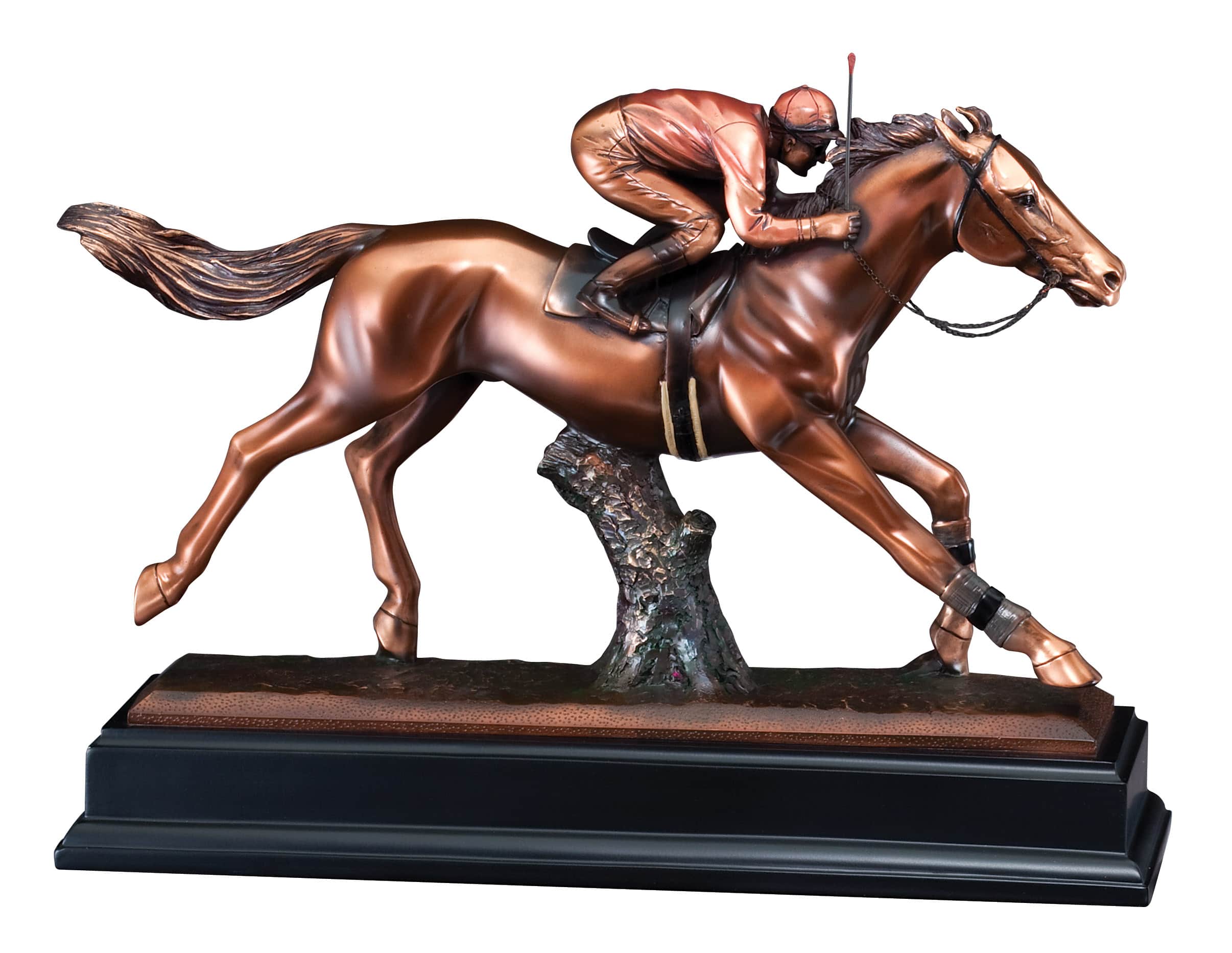 Jockey & Horse Statue RFB037 with Free Engraving