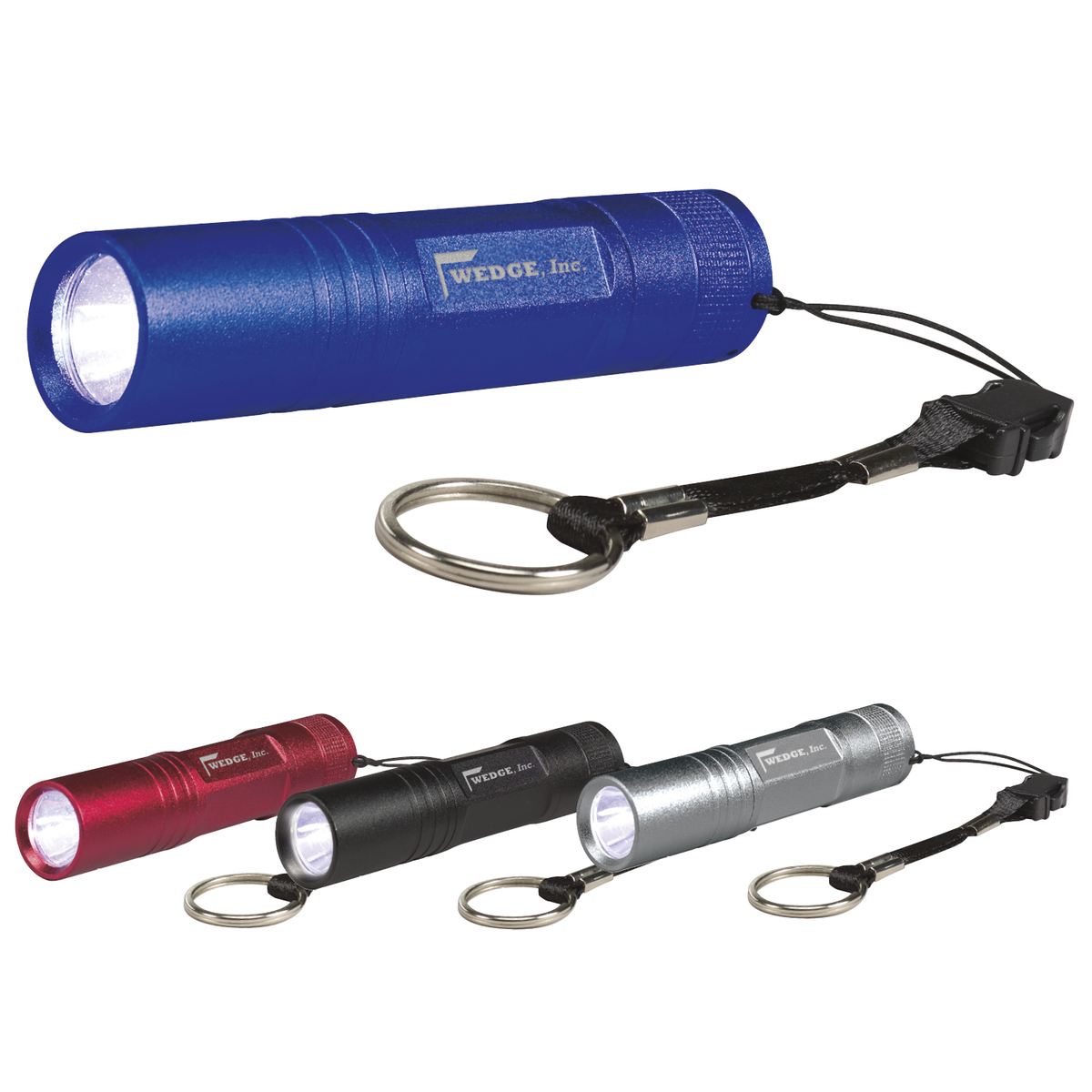 Buy Prism LED Aluminum Flashlight Keychain Silver Cheap H&J