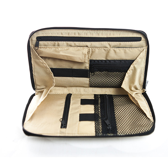 ADORN Women’s Travel Zippered Cosmetic Bag Monochrome Design H&J