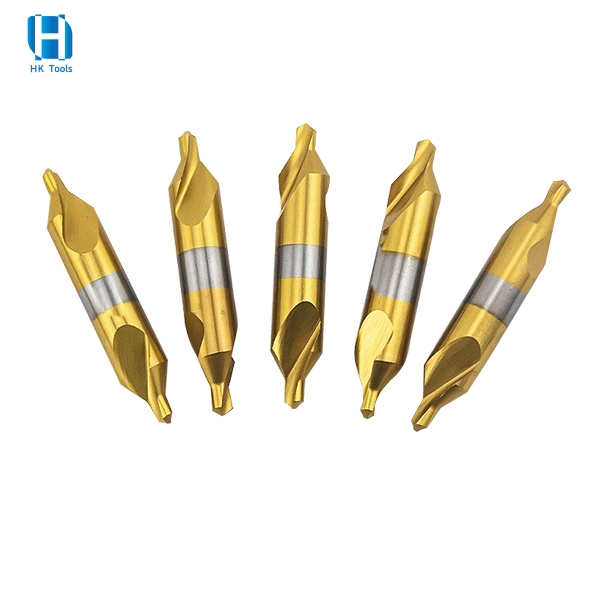 Fully Ground HSS Center Drill Bits Titanium Coated DIN333 For Metal