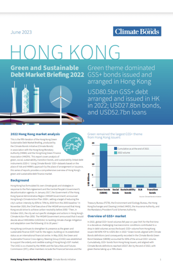 Hong Kong Green and Sustainable Debt Market Briefing 2022 HK Green