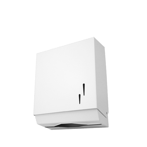 dispensador toallas metalico epoxi blanco