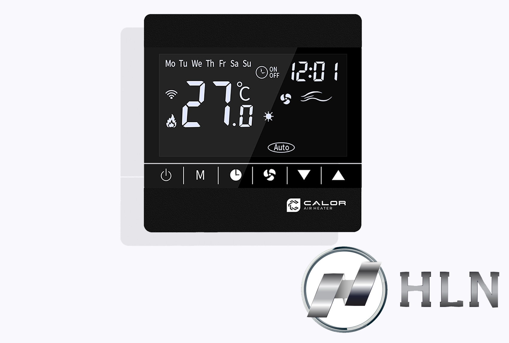 Air heater control panels black