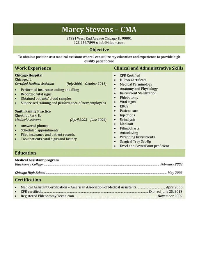 16 Free Medical Assistant Resume Templates