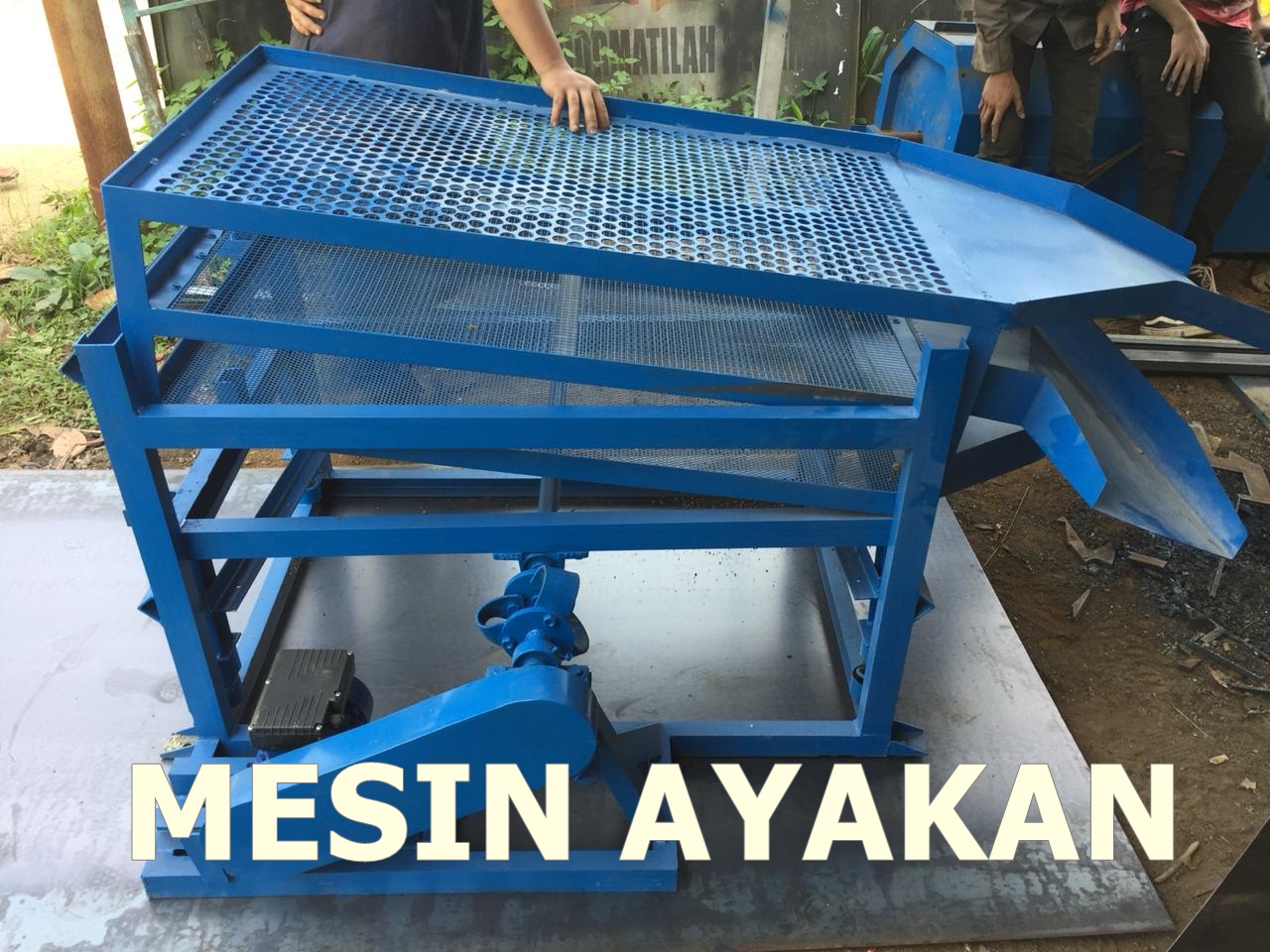 Mesin ayakan getah damar 3 trap HM PUTRA