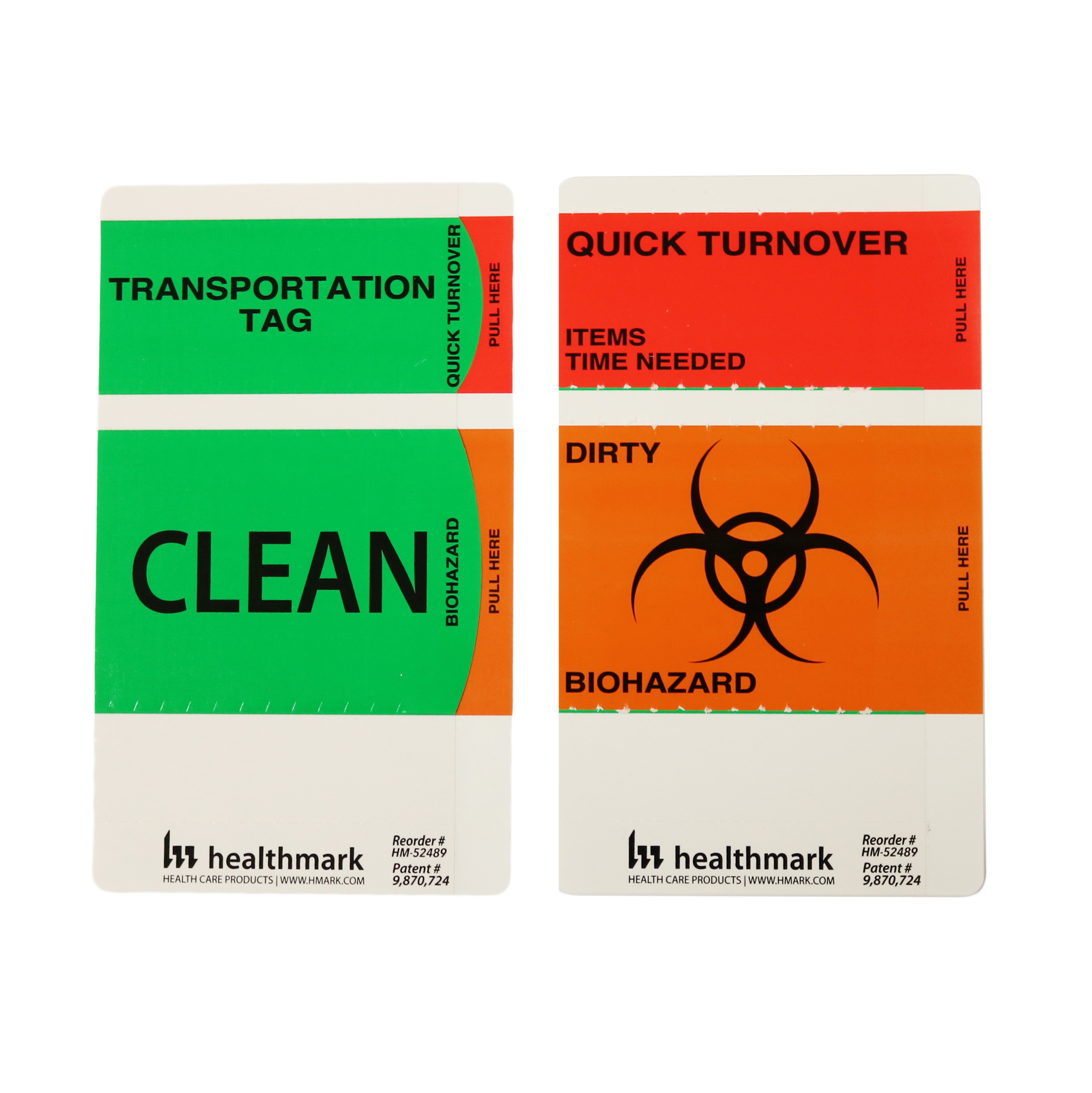 Labeling and Signage Quick Turnover 2Part CleanDirty Label