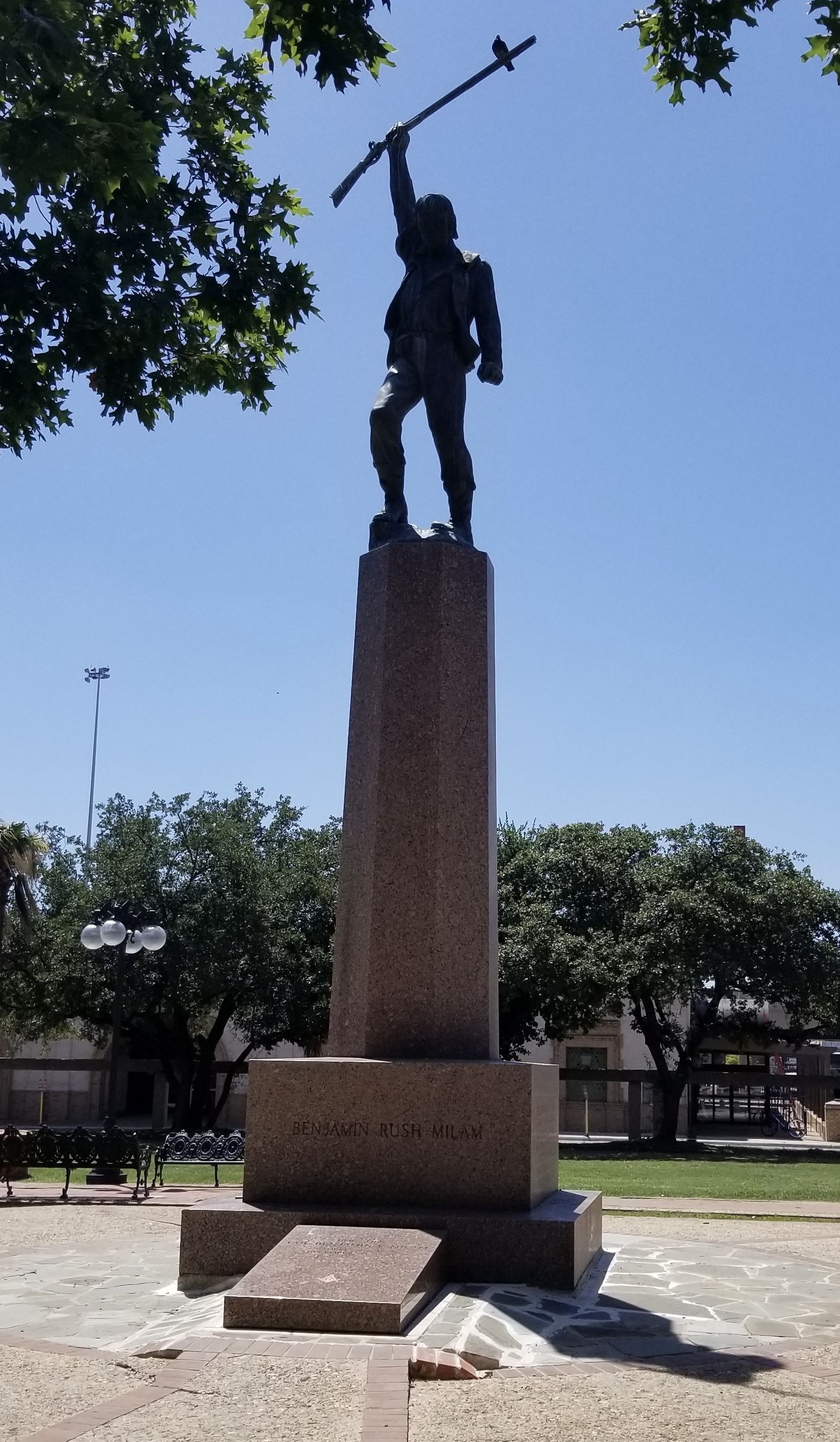 Photo Front Panel Benjamin Rush Milam Memorial and Statue