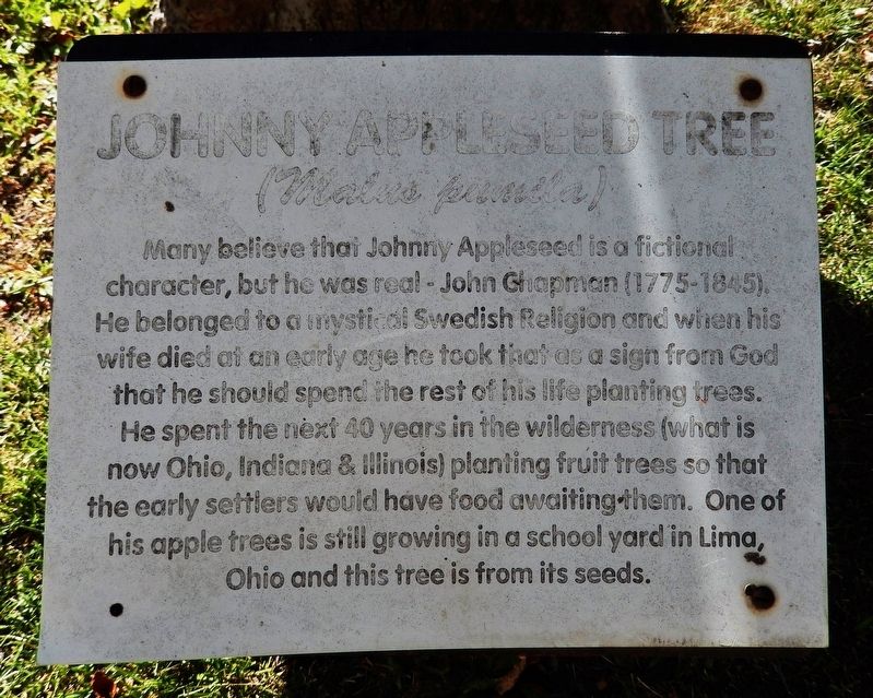 Johnny Appleseed Tree Historical Marker