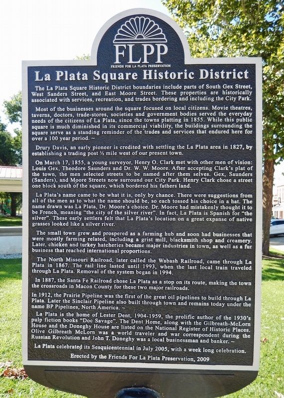 La Plata Square Historic District Historical Marker