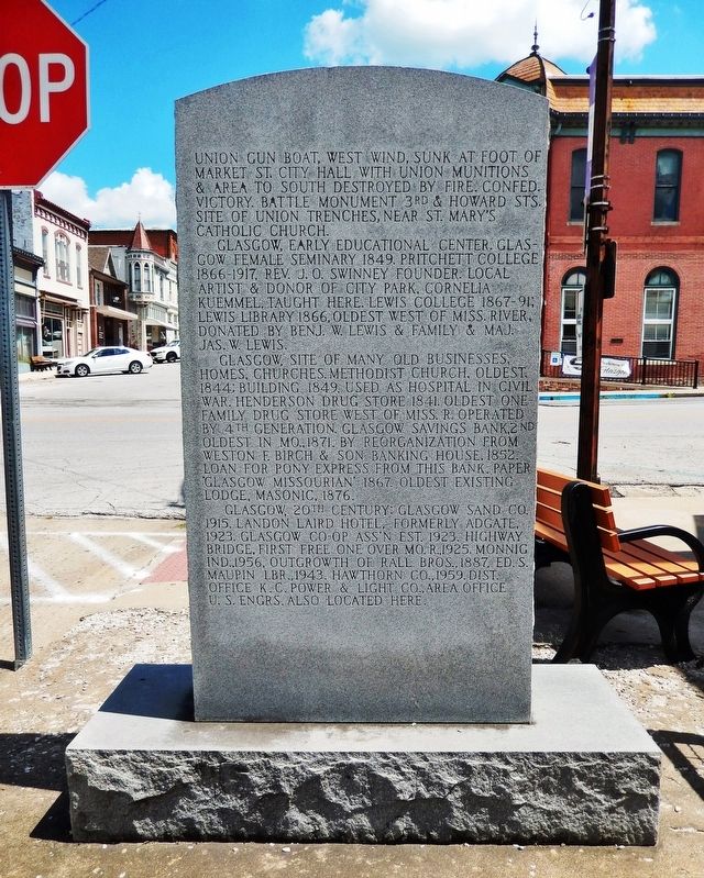 History of Glasgow Historical Marker