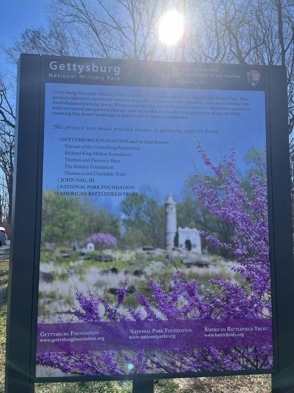 Little Round Top Rehabilitation Historical Marker