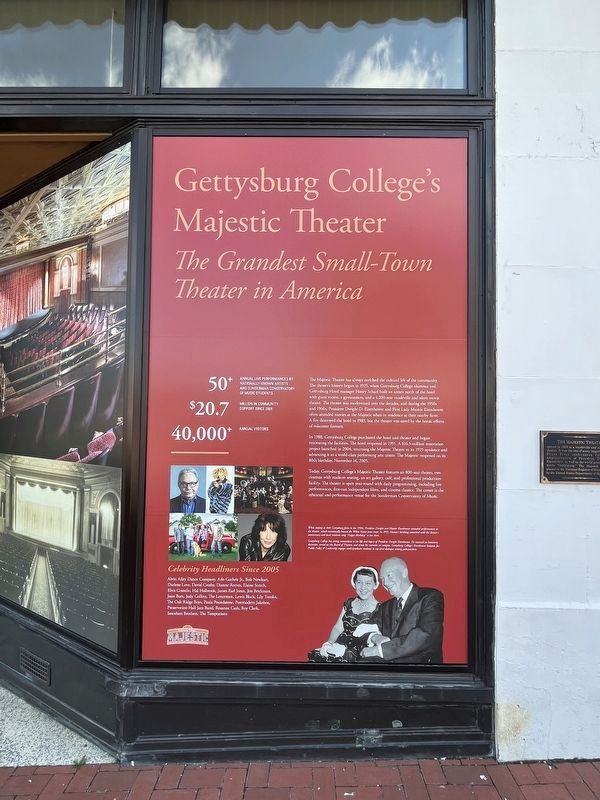 Gettysburg College's Majestic Theater Historical Marker