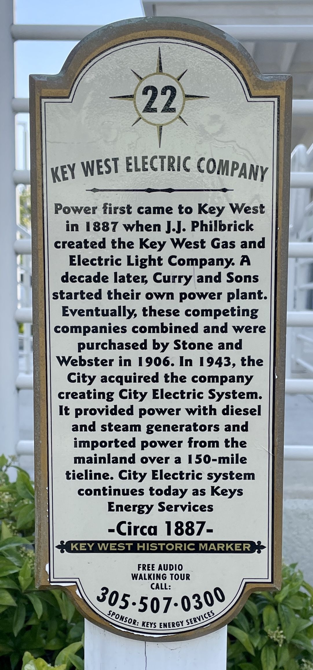 Photo Key West Electric Company Marker