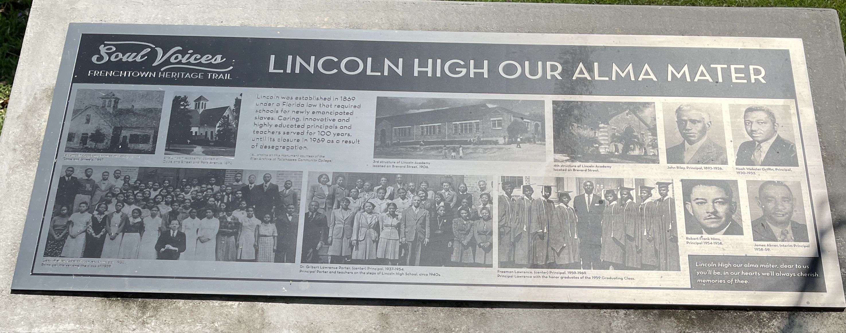 Photo Lincoln High School Our Alma Mater Marker