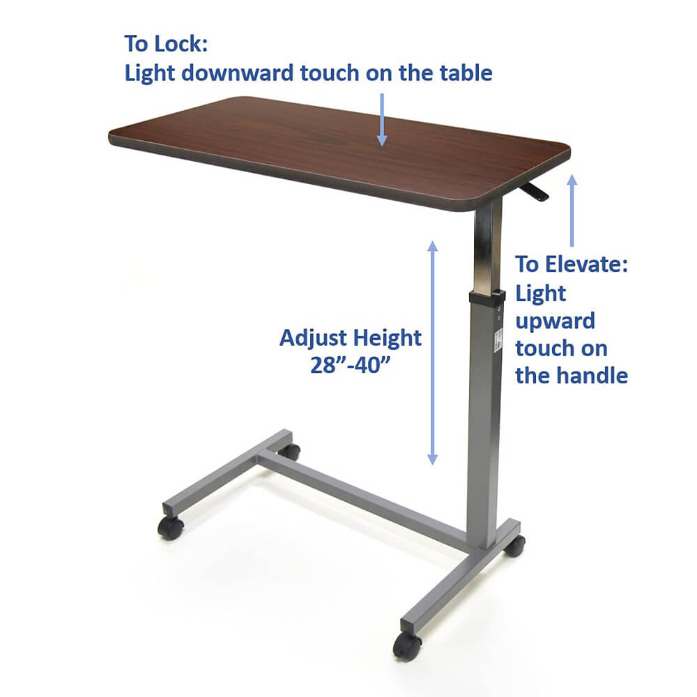 Overbed Table with Auto Touch • Overbed and Lift Chair Tables, Overbed