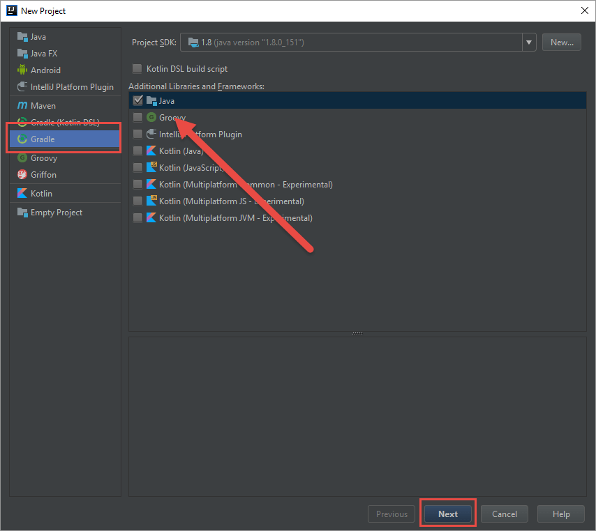 Create Gradle Java or Groovy Project using Intellij IDEA HMTMCSE