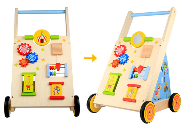 Educational wooden baby walker Toddler Wooden toys Solwe toys
