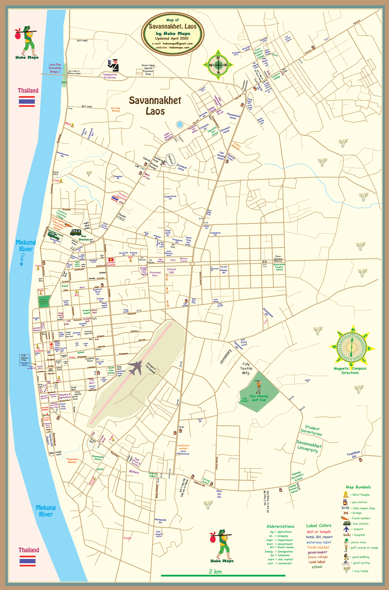 Une Ville Riche En Culture Et En Histoire Savannakhet Map