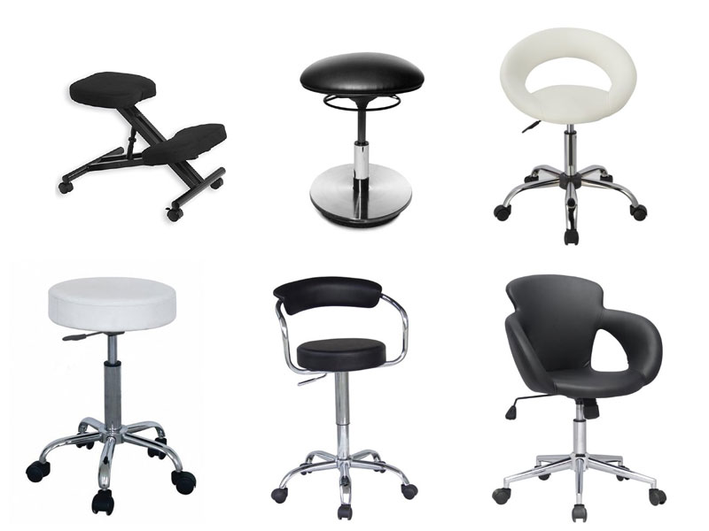 Ergonomischer Bürohocker mit Lehne