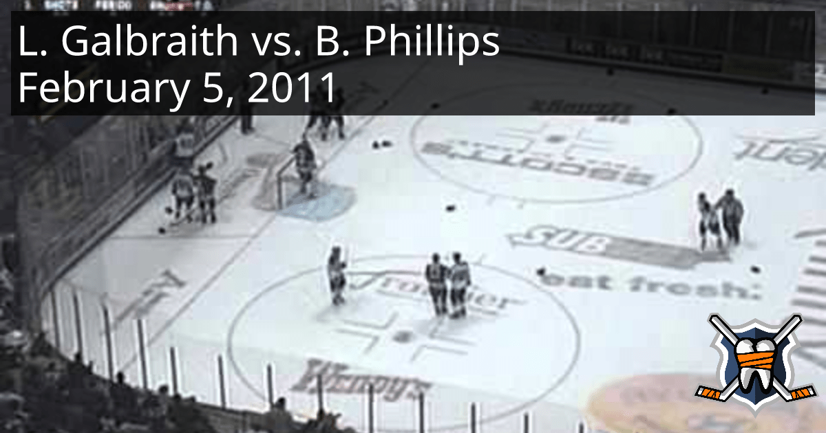 Lance Galbraith vs. Bobby Phillips, February 5, 2011 Wichita Thunder