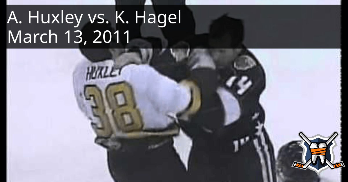 Adam Huxley vs. Kyle Hagel, March 13, 2011 Chicago Wolves vs. Rockford IceHogs HockeyFights