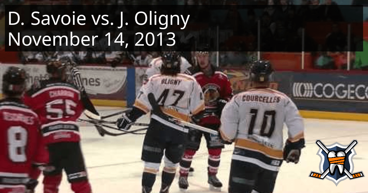 Dominic Savoie vs. Jonathan Oligny, November 14, 2013 Éperviers de