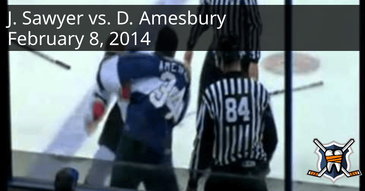 Justin Sawyer vs. Daniel Amesbury, February 8, 2014 Rapid City Rush