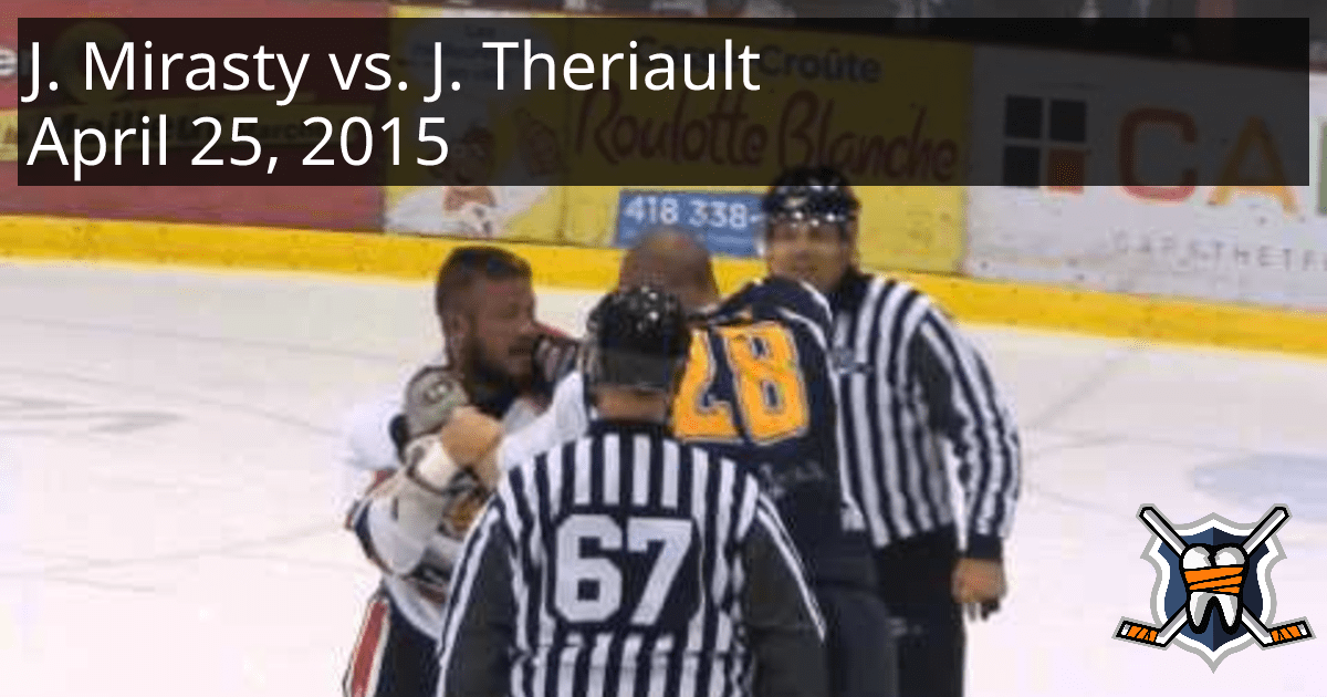 Jon Mirasty vs. Joël Theriault, April 25, 2015 Éperviers de Sorel