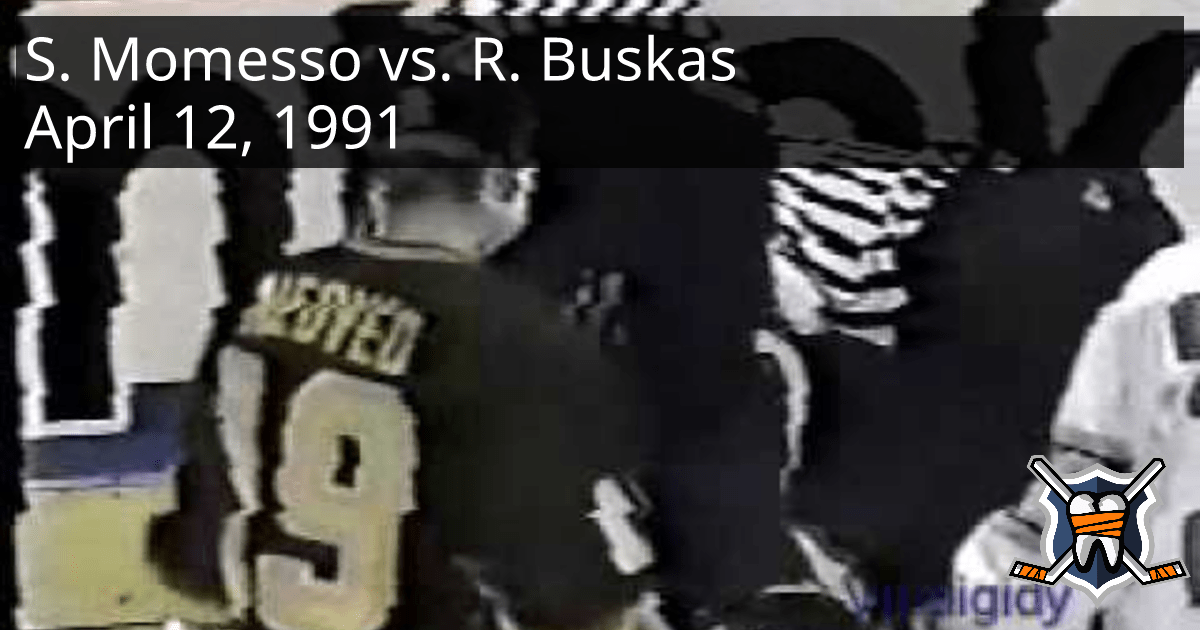 Sergio Momesso vs. Rod Buskas, April 12, 1991 Vancouver Canucks vs
