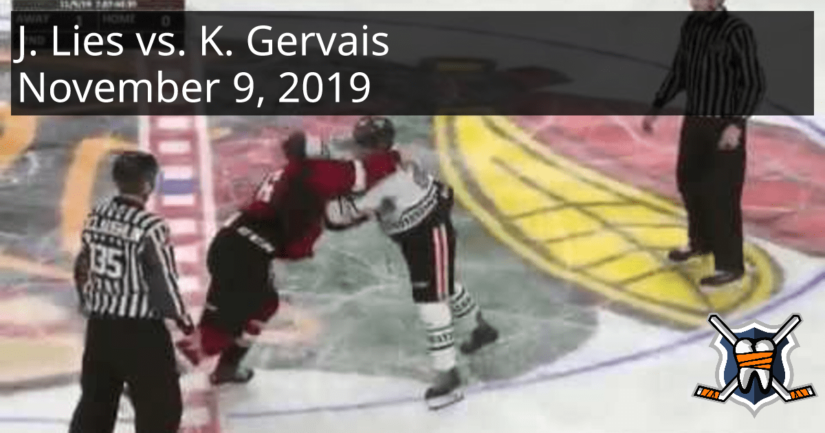 Justin Lies vs. Kishaun Gervais, November 9, 2019 Vancouver Giants vs