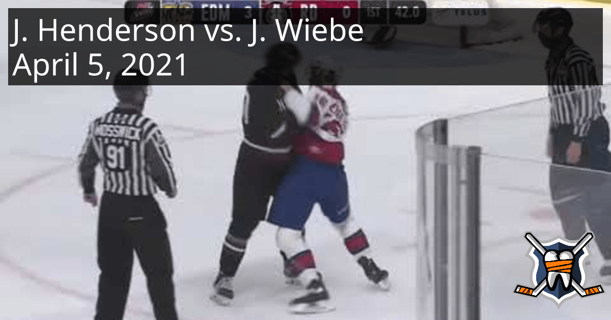 Jayden Henderson vs. Jaxsen Wiebe, April 5, 2021 Edmonton Oil Kings