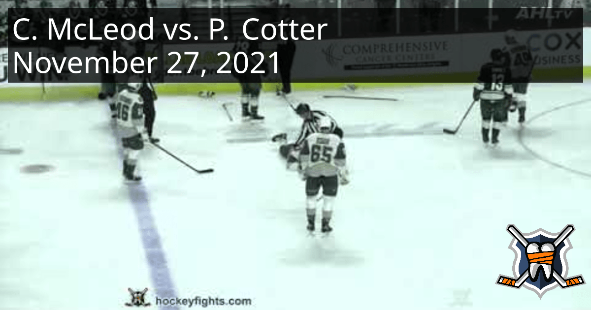 Cody McLeod vs. Paul Cotter, November 27, 2021 Iowa Wild vs