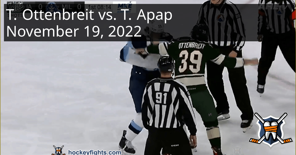 Turner Ottenbreit vs. Tommy Apap, November 19, 2022 Iowa Wild vs