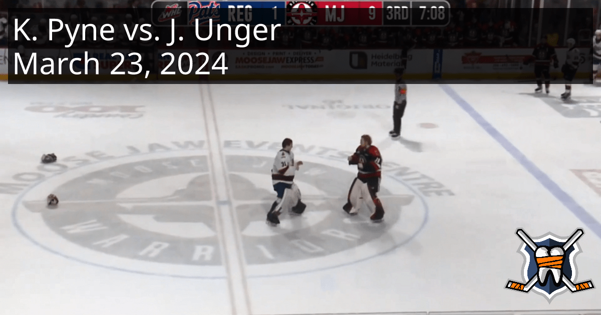 Kelton Pyne vs. Jackson Unger, March 23, 2024 Regina Pats vs. Moose