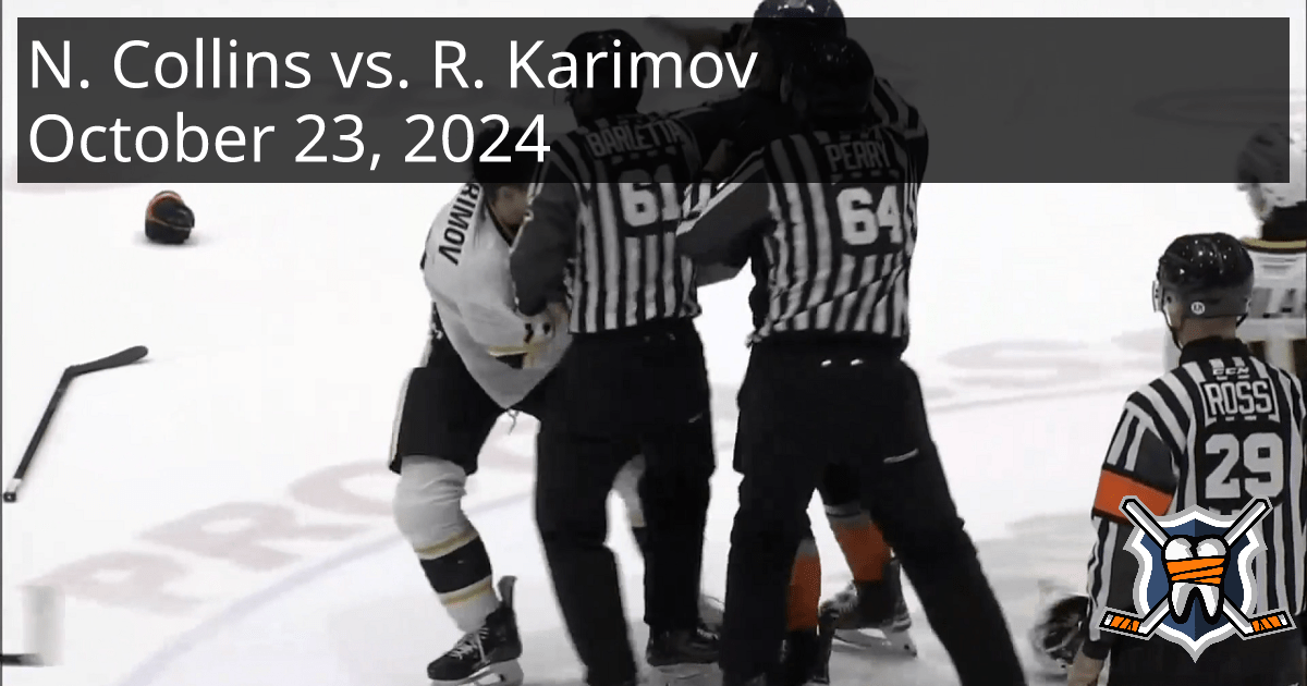 Nolan Collins vs. Ruslan Karimov, October 23, 2024 Flint Firebirds vs