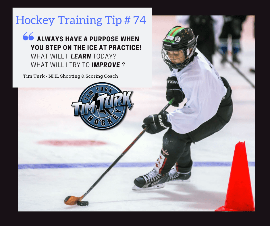 Hockey Training Tip Always have a Purpose on the Ice!