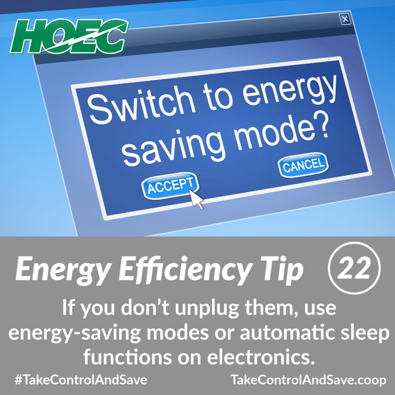 Set your devices to save energy HowellOregon Electric Cooperative