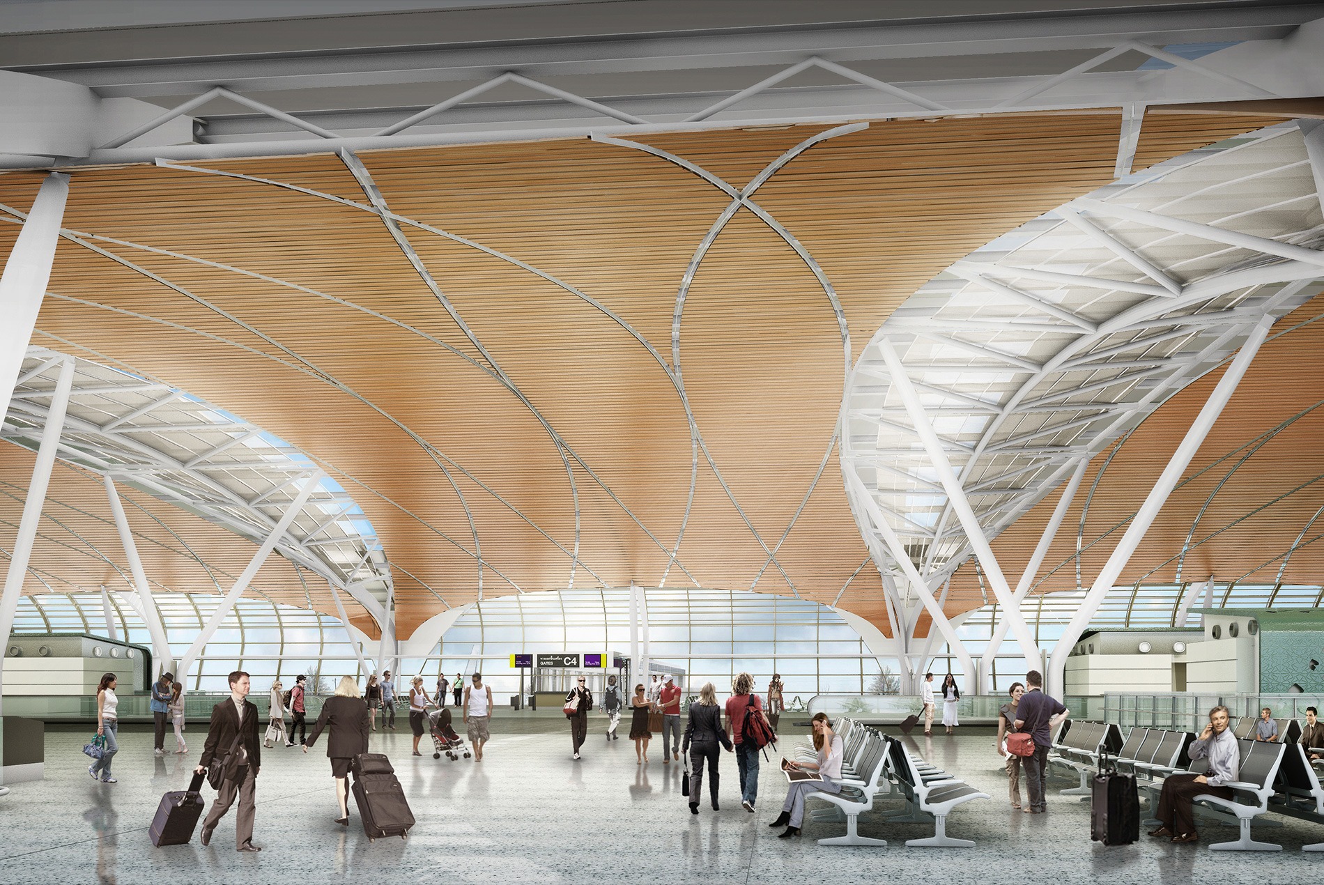 Suvarnabhumi International Airport Midfield Satellite Concourse HOK