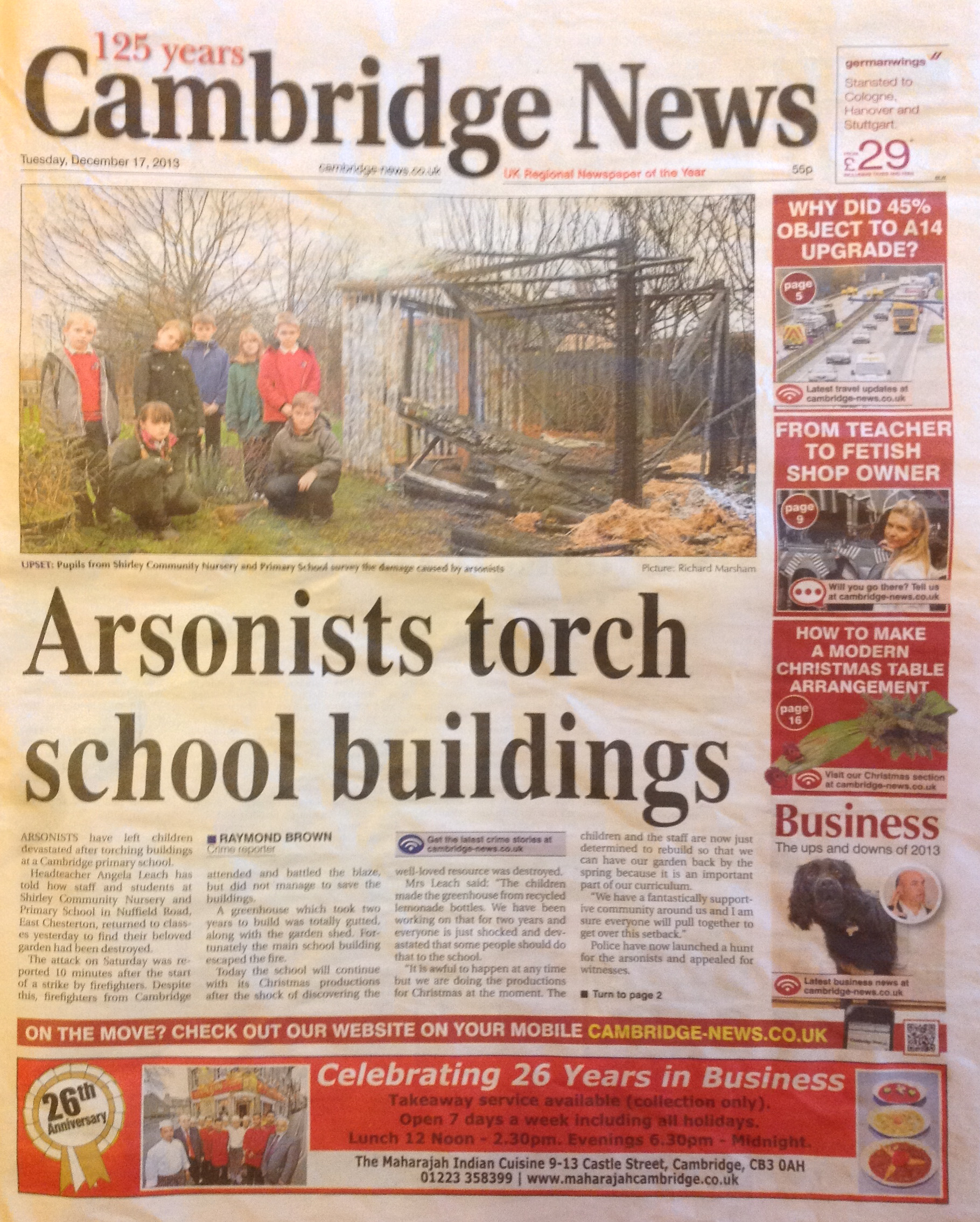 Steve Dyson reviews the Cambridge News Journalism News from