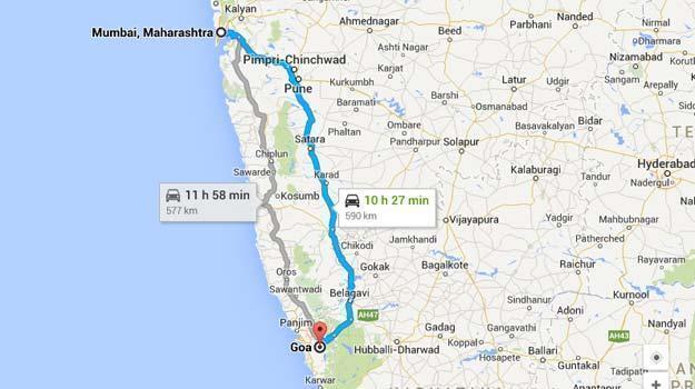 Mumbai To Goa Map Mumbai To Goa Road Trip By Car | Distance, Directions & More