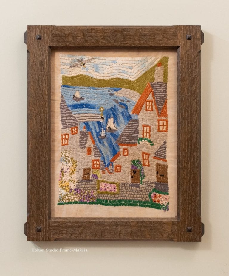 Kelmscott Frames for a Scottish Needlepoint, a Tile, and a