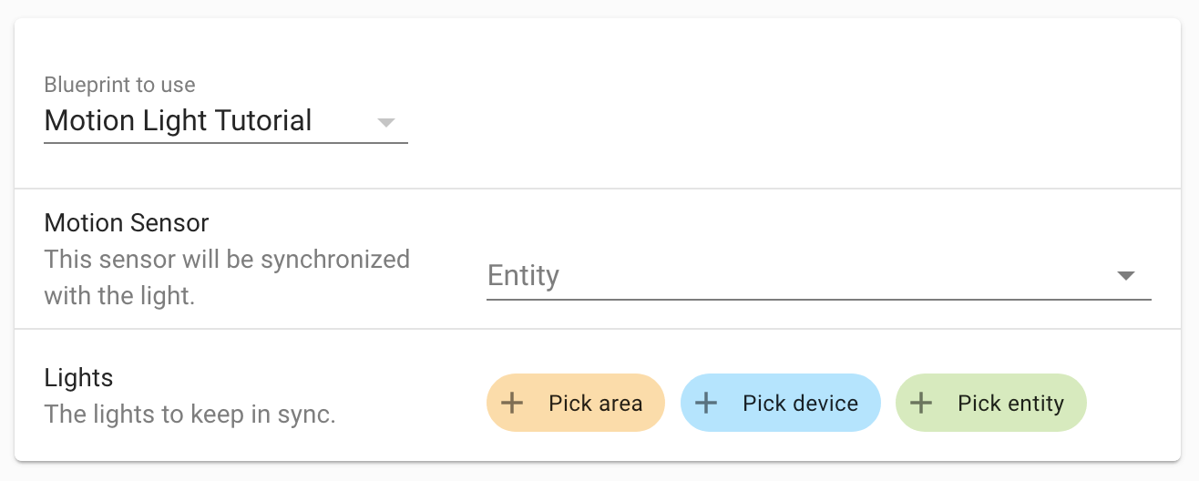 Creating an automation blueprint Home Assistant