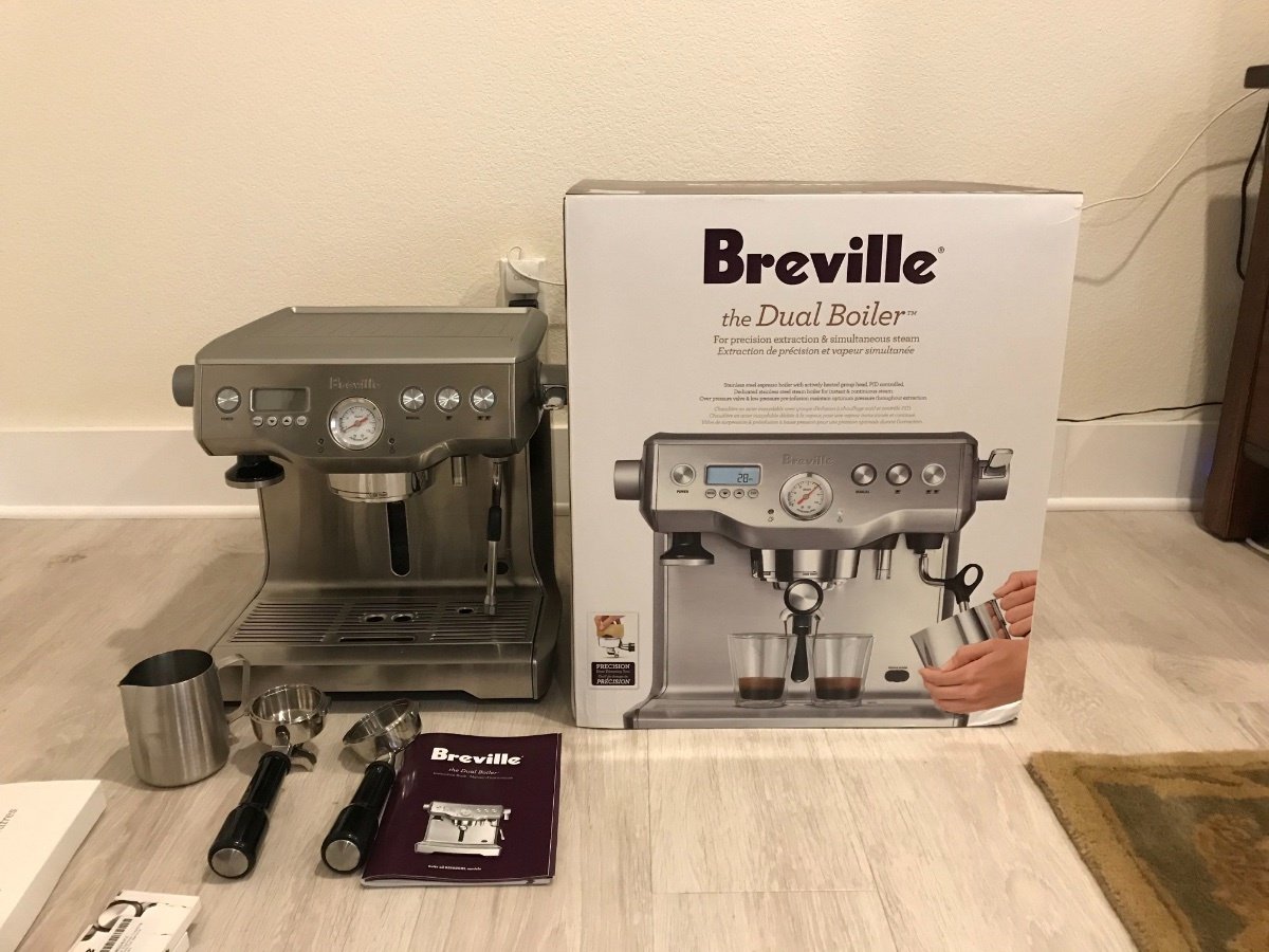 [SOLD] Breville BES920XL + bottomless portafilter lightly used, all