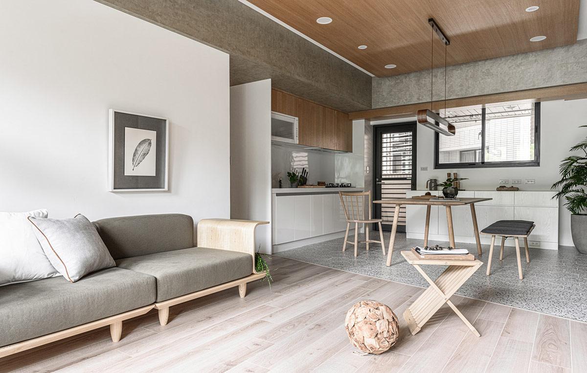 White, Grey And Wood Interiors
