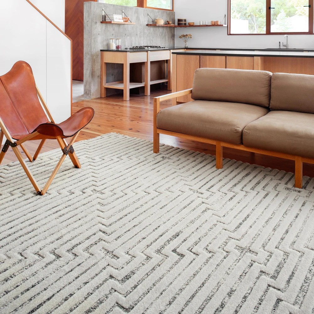 Alexander Home Vail Mid century Modern Triangle Stripe Area Rug