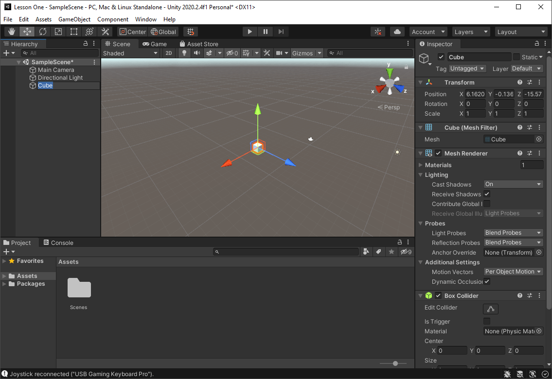 Finding your way around the Unity software