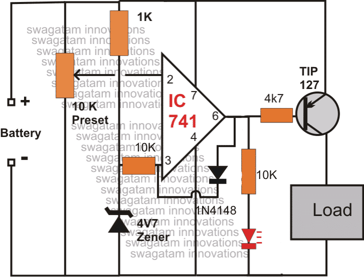 Cellphone Low Battery Cutoff with Indicator Circuit