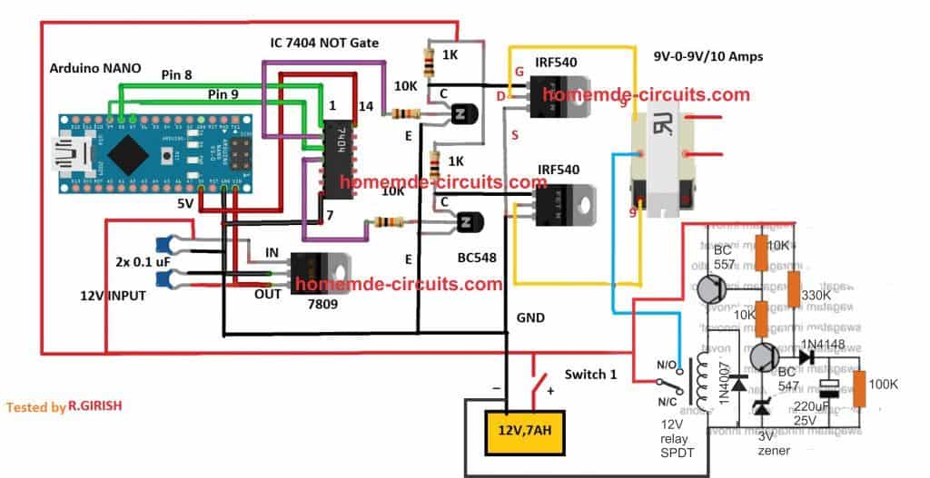 Homemade Simple Inverter Circuit 12v DC to 220 v AC