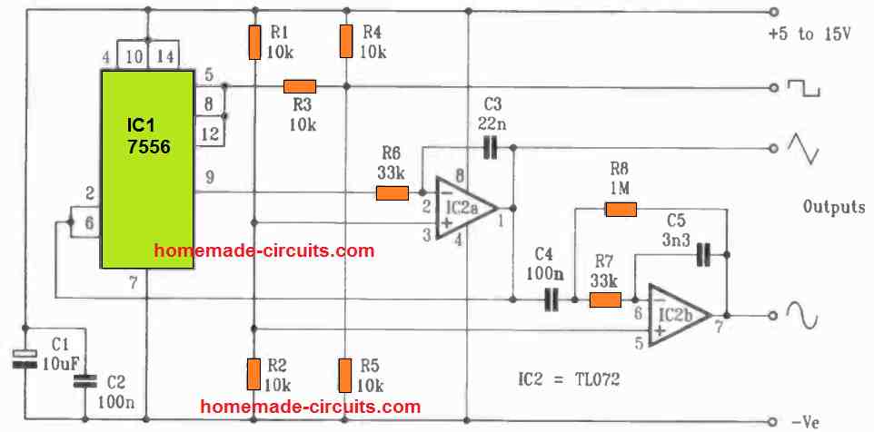 Schematic Diagram Of Function Generator Xr2206a - Circuit Diagram